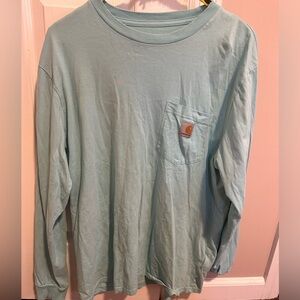 Cartharrt WIP Aqua Blue Long Sleeve Shirt